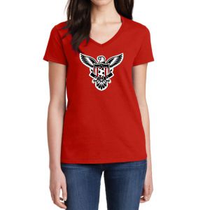 Texas United Women's V-Neck Logo T-Shirt - Red 5V00LLTU