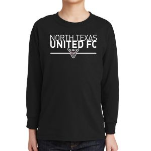 Texas United FC Youth Long Sleeve T-Shirt - Black 5400Blk