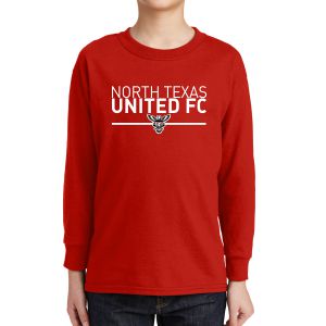 Texas United FC Youth Long Sleeve T-Shirt - Red 5400BRd