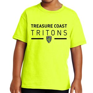 Treasure Coast Tritons Youth T-Shirt - Neon Yellow TCT-5000B-NY