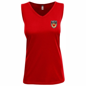 W&H America A4 Women's Sport Athletic Sleeveless Training Jersey - Scarlet WHA-NW2502SC