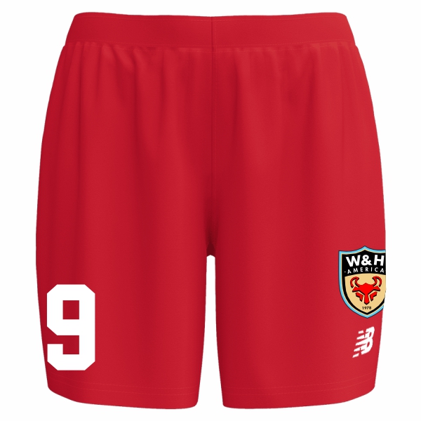 W&H America New Balance Women's Striker Short - Red/White WHA-WS35628RD