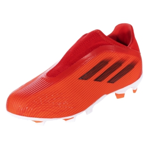 adidas Junior X SpeedFlow.3 Laceless FG - Red/Core Black/Solar Red FY3257