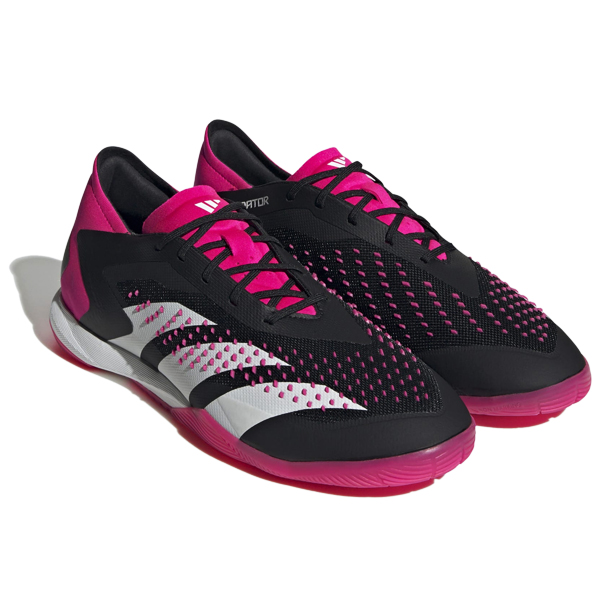 adidas Predator Accuracy.1 IN - Core Black/Cloud White/Team Shock Pink Indoor Soccer Shoes GW4556