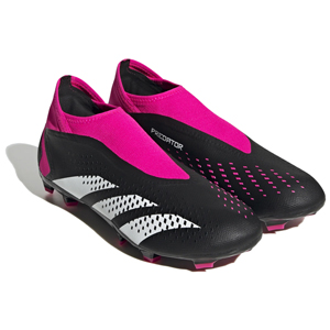 adidas Predator Accuracy.3 LL Laceless FG - Core Black/Cloud White/Team Shock Pink GW4597