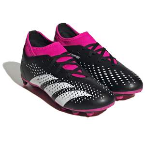 adidas Junior Predator Accuracy.4 Sock FxG - Core Black/Cloud White/Team Shock Pink GW4619