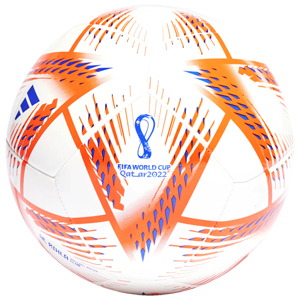adidas Al Rihla Club Soccer Ball - White/Orange/Pantone H57801