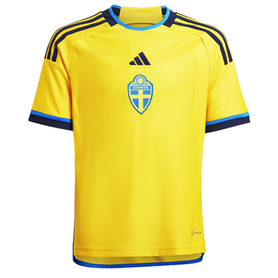 adidas Sweden Youth Home Jersey 2022 HE6629