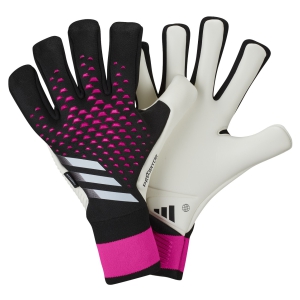 adidas Predator Pro Fingersave Gloves - Black/White/Team Shock Pink HN3343