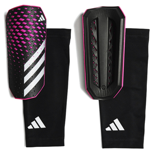adidas Predator League Shin Guard - Black/White/Team Shock Pink HN5589