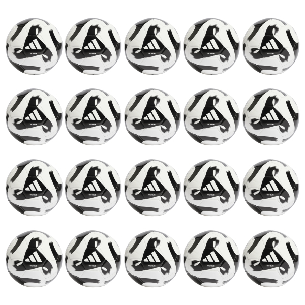adidas Tiro Club Soccer Ball - White/Black - 20 Pack HT2430-20PACK