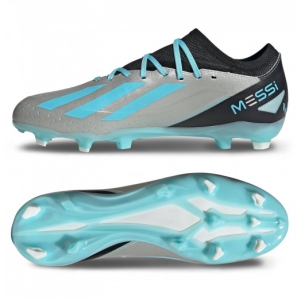 adidas X Crazyfast Messi.3 FG - Silver Metallic/Bliss Blue/Core Black IE4078