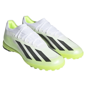 adidas X Crazyfast.1 TF - Cloud White/Core Black/Lucid Lemon Turf Shoe IE6632