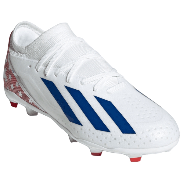 adidas Junior X Crazyfast.3 USA FG - Cloud White/Power Blue/Red IG0667