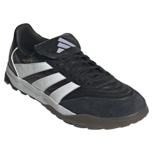 adidas Predator Trainers TF - Core Black/Cloud White/Gold Metallic Turf Soccer Shoe IH5075