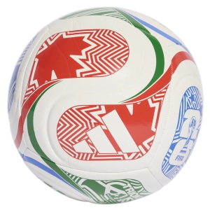 adidas FIFA World Cup 26 Trionda Club Soccer Ball - White/Vivid Red/Glow Blue/Green JD8028