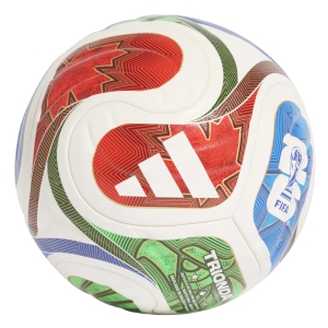 adidas FIFA World Cup 26 Trionda Competition Soccer Ball - White/Vivid Red/Glow Blue/Green JD8031