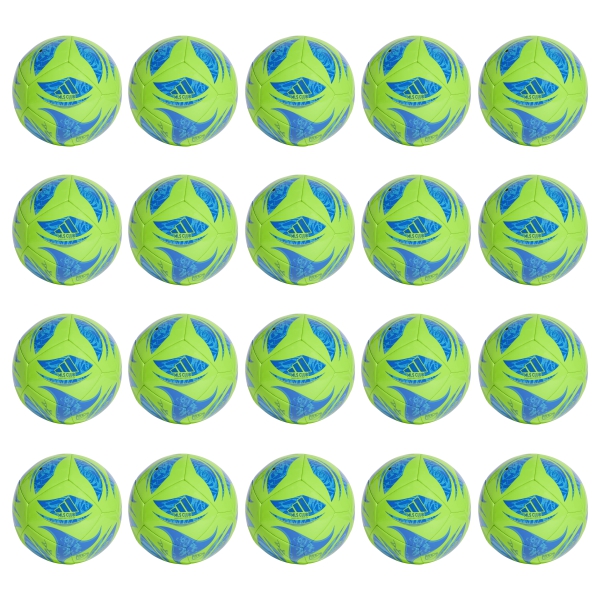 adidas MLS Club Soccer Ball - Green/Solar Blue - 20 Pack JH1306-20PACK
