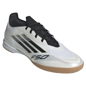 adidas F50 Pro IN - Core White/Core Black/Gold Metallic Indoor Soccer Shoe JH7680