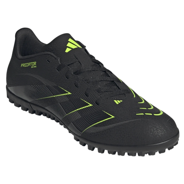 adidas Predator Club TF - Core Black/Carbon/Lucid Lemon Turf Shoe JH8852