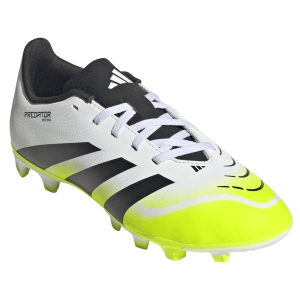 adidas Junior Predator Club FG/MG - Cloud White/Core Black/Lucid Lemon JH8868