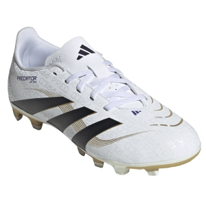 adidas Junior Predator Club FG/MG - Cloud White/Core Black/Gold Metallic JH8870
