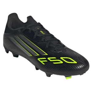 adidas F50 League FG/MG - Core Black/Iron Metallic/Lucid Lemon JI0007