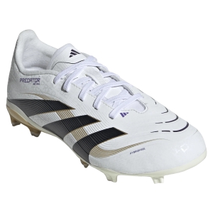 adidas Junior Predator League FG/MG - Cloud White/Core Black/Gold Metallic JI1124
