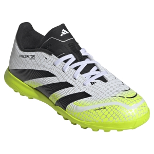 adidas Junior Predator League TF - Cloud White/Core Black/Lucid Lemon Turf Shoe JI1149