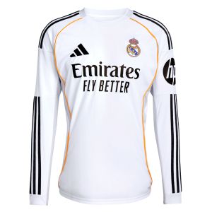 adidas Real Madrid Long Sleeve Home Jersey 2025-2026 JN8884