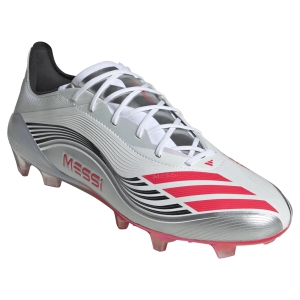 adidas Messi F50 Club FG/MG - Cloud White/Lucid Red/Silver Metallic JP7443