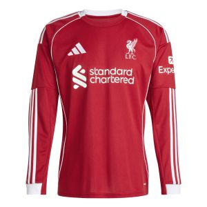 adidas Liverpool Home Long Sleeve Jersey 2025-2026 JV6456