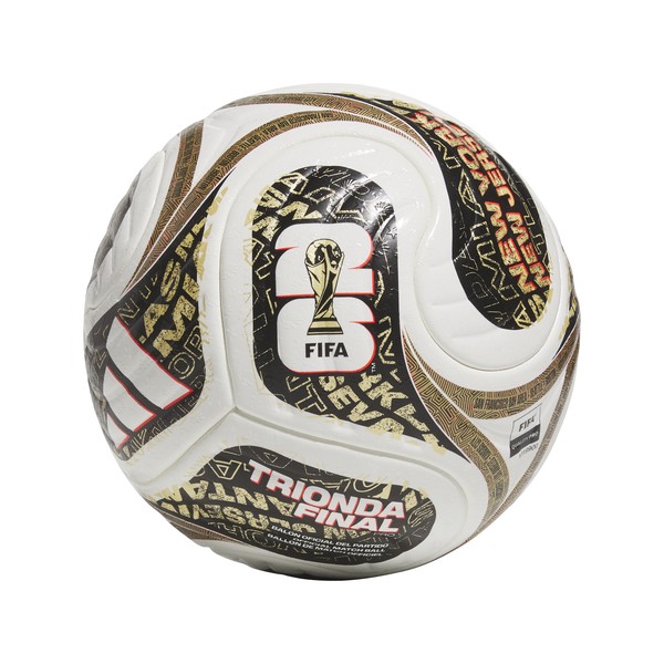 adidas FIFA World Cup 26 Trionda Final Pro Soccer Ball - White/Black/Gold Metallic JY8928