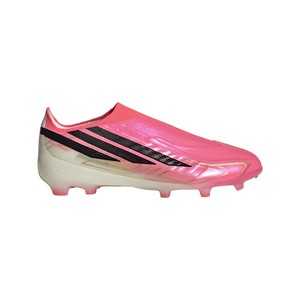 adidas Junior F50 Hyperfast Elite Laceless FG - Solar Turbo/Core Black/Gold Metallic KK1310