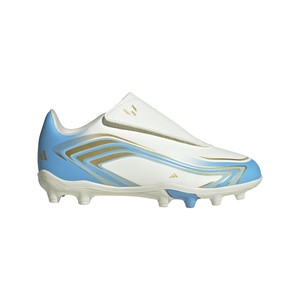 adidas Junior Messi F50 Club Hook-and-Loop FG/MG - Ivory/Semi Blue Burst/Icey Blue KK1711