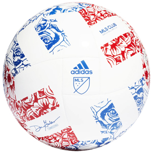 adidas MLS Club Soccer Ball - White/Power Blue/Team Collegiate H57822
