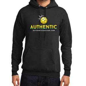 Authentic Soccer Hooded Sweatshirt - Black  AU-HoodS