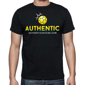 Authentic Soccer T- Shirt - Black  AU-Tee