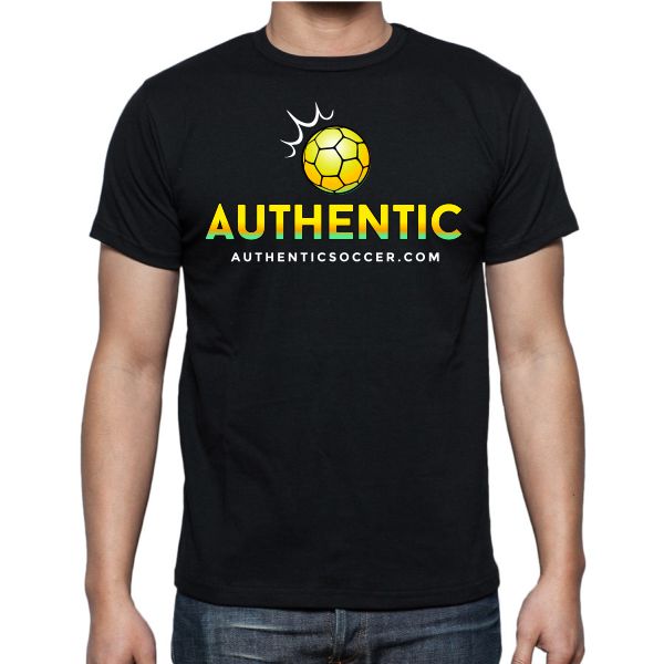 Authentic Soccer T- Shirt - Black  AU-Tee