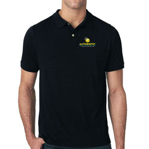 Authentic Soccer Polo Shirt - Black AU-Polo