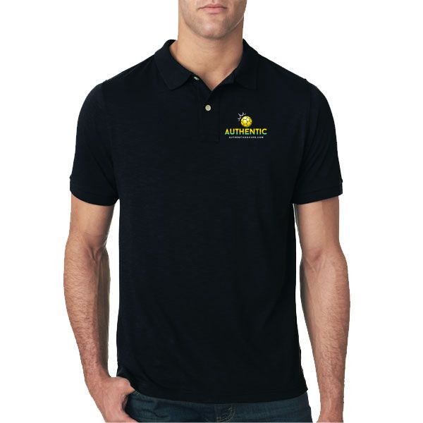 Authentic Soccer Polo Shirt - Black AU-Polo
