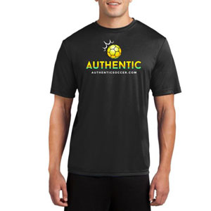 Authentic Soccer Short Sleeve Performance Shirt - Black  AU-PTee