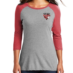 Boynton Knights District Women's Tri 3/4 Raglan Sleeve - Red/Grey DM136L-BK