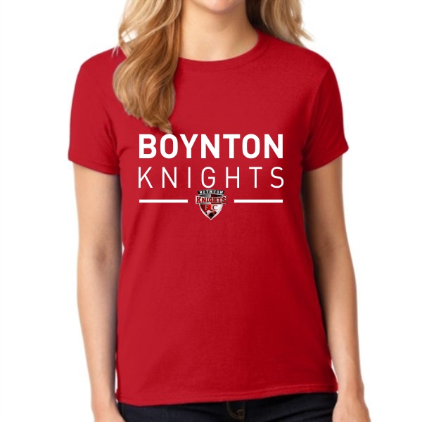 Boynton Knights Women's T- Shirt - Red G5000L-BKR