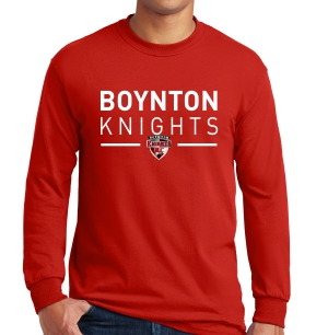 Boynton Knights Long Sleeve T-Shirt - Red G5400-RD