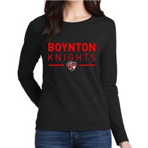 Boynton Knights Women's Long Sleeve T-Shirt - Black G5400L-BK