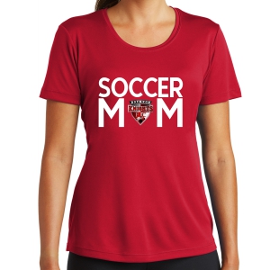 Boynton Knights Women's Soccer Mom Performance Shirt - Red LST350-BK
