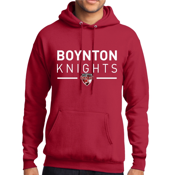 Boynton Knights Hooded Sweatshirt - Red PC78H-BKR