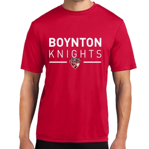 Boynton Knights Short Sleeve Performance Shirt - Red ST350-BKR
