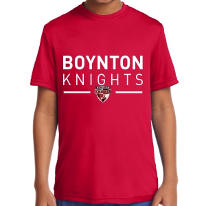 Boynton Knight Youth Short Sleeve Performance Shirt - Red YST350-BKR